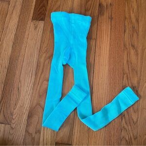 Hanna Andersson Teal Footless Tights Size 6/7